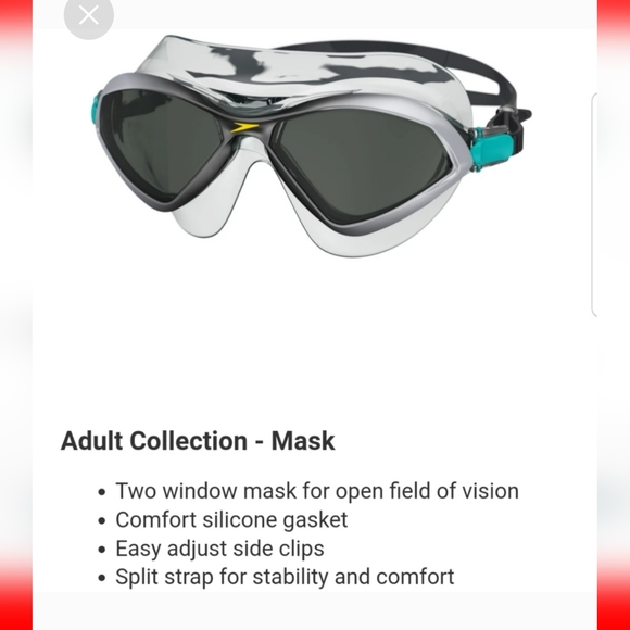 New!Speedo Adult Goggle 3pk 2 goggles + 1 mask = a summer of fun! 3 pack… - Picture 3 of 4